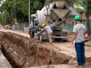 Desagües pluviales en el sur de Córdoba: la obra supera el 90% de avance