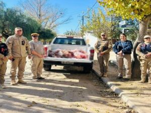 Decomisan más de 60 kilos de carne porcina por faena clandestina en Paso Viejo