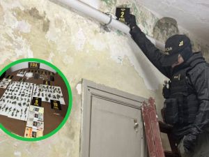Desarticulan punto de venta de drogas que operaba detrás de un taller en Arias