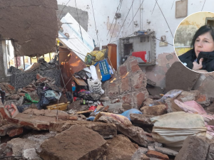 “Fue como una explosión”: derrumbe en una casa dejó a madre e hija atrapadas