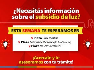 ERSeP: continúa la campaña territorial de asesoramiento para acceder a los subsidios de luz