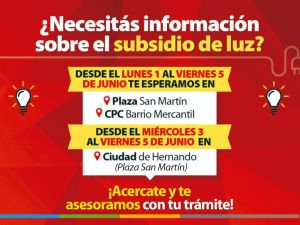 ERSeP intensifica operativos para inscribirse a subsidios energéticos en Córdoba