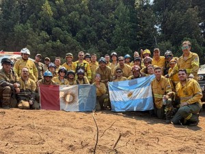 Brigadistas cordobeses viajan a Chubut para combatir los incendios forestales
