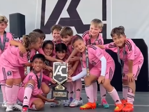 Ciro Messi celebró su primer título con la Academia del Inter Miami CF y lo acompañó su familia