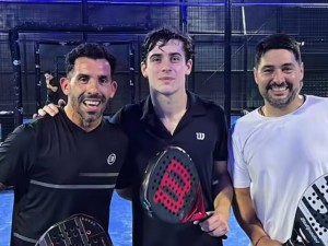 Dos Bosteros: Tévez y Colapinto se animaron al pádel en Nordelta