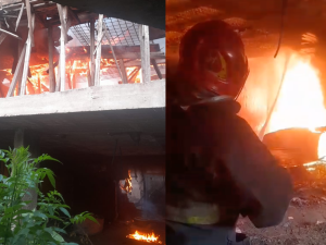 Un incendio afectó tres niveles de un edificio abandonado en B° Alberdi