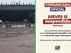 Suspendieron el Festival de Jesús María por las fuertes lluvias y la inundación del predio