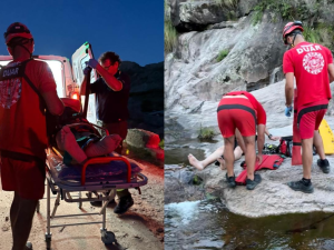 Villa Benegas: el DUAR rescató a dos personas lesionadas en zona agreste de Traslasierra