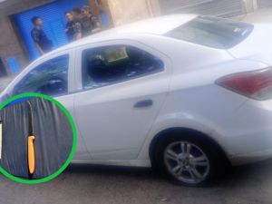 Violenta pelea entre vecinos terminó con un auto destrozado y un detenido