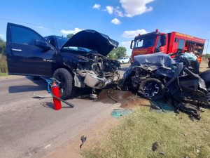 Violento choque dejó a un conductor gravemente herido en la ruta 158