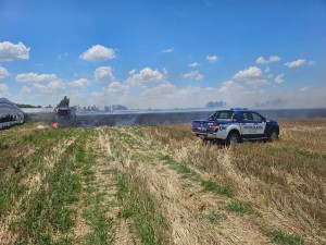 Incendio en zona rural de Villa María: se quemaron 70 hectáreas de soja